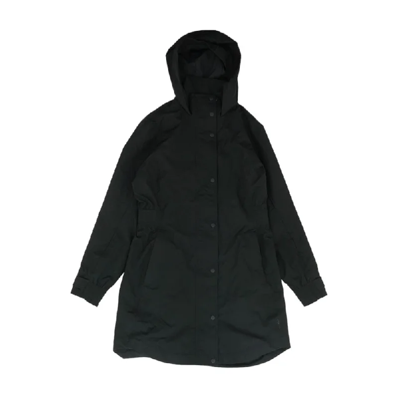 Black Solid Peacoat Jacket