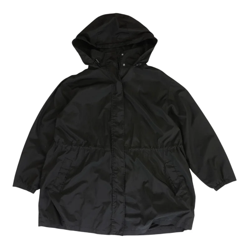 Black Solid Rain Jacket