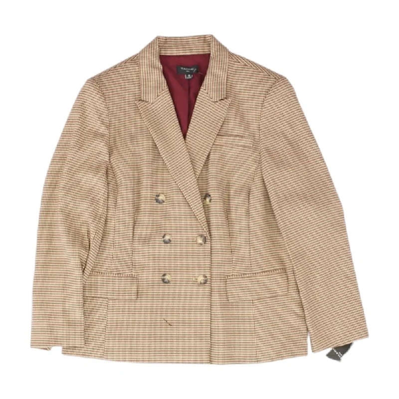 Beige Houndstooth Blazer