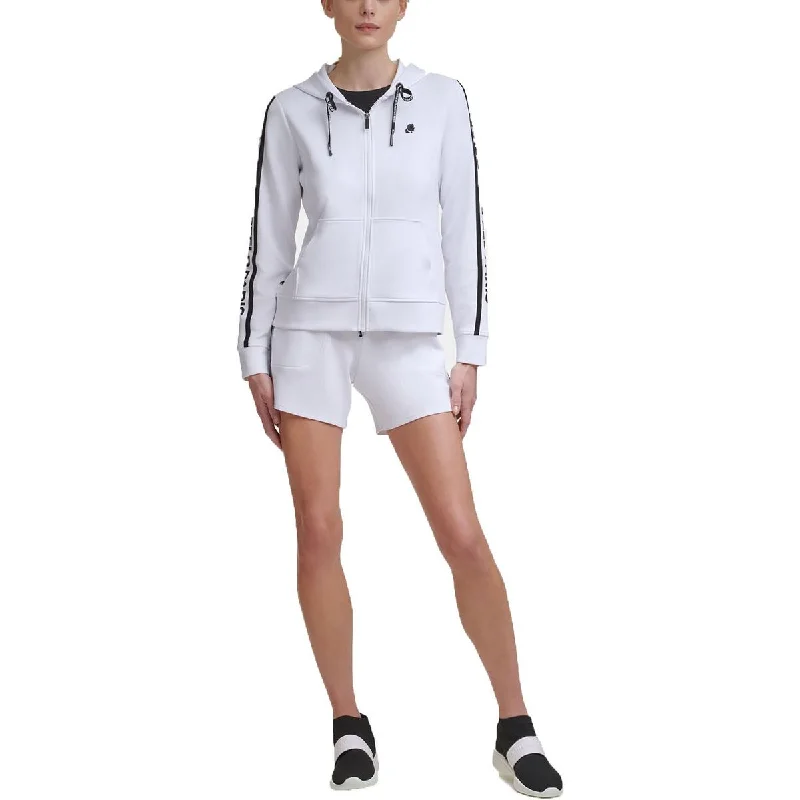 Womens Drawstring Casual Zip Hoodie