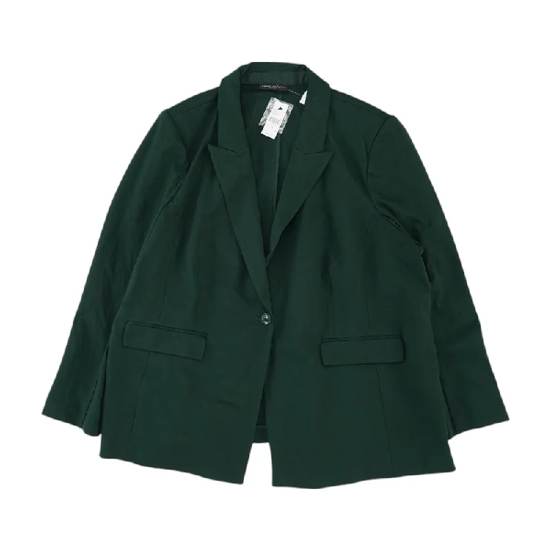 Green Solid Blazer