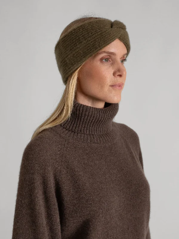 Cashmere head band "Freya" - hunter