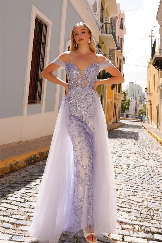 Nox Anabel L1362 Formal Long Prom Overskirt Gown