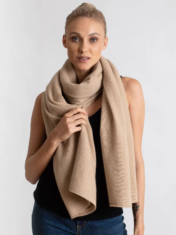 Cashmere scarf "Signature" - sand