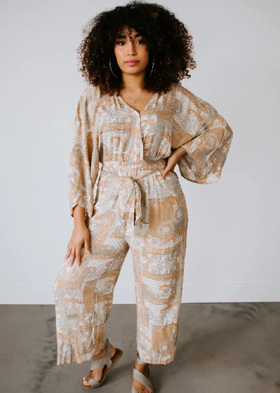 Sandy Paisley Print Jumpsuit