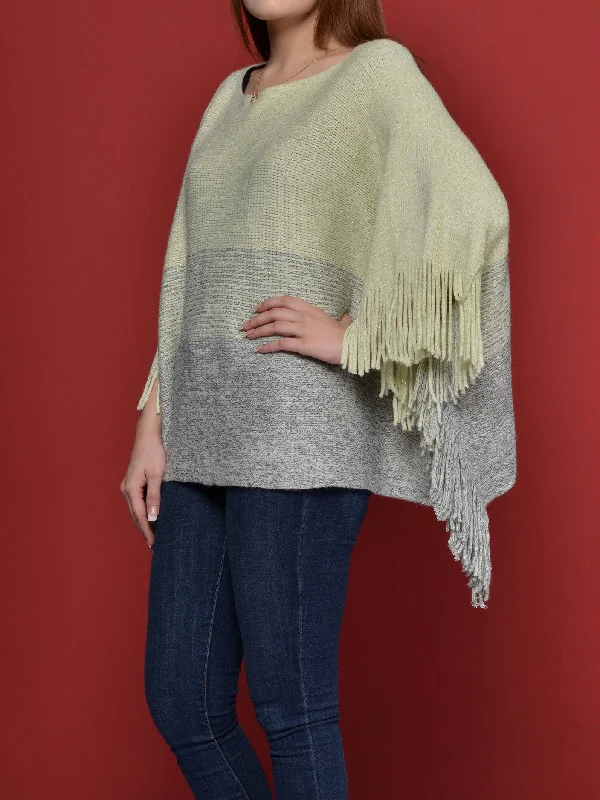 Woolen Shimmer Poncho