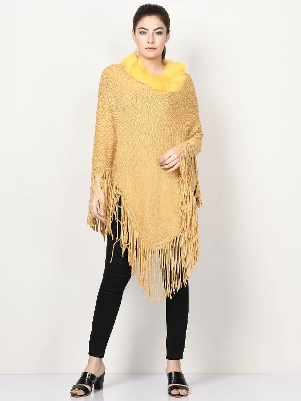 Shimmery Fur Poncho