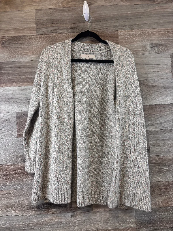 Sweater Cardigan By Loft In Ivory, Size: Xs