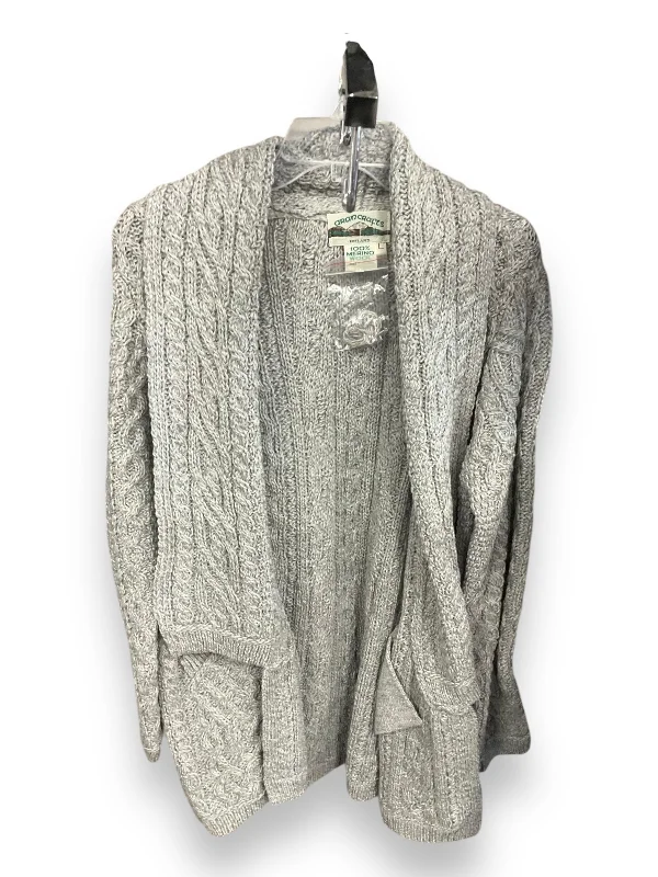 Sweater Cardigan By Clothes Mentor In Grey, Size: Xl