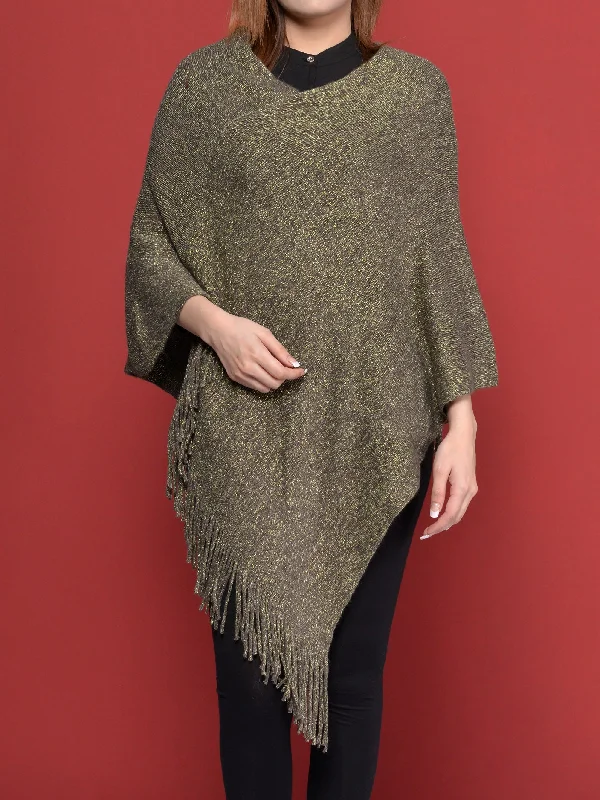 Shimmer Woolen Poncho