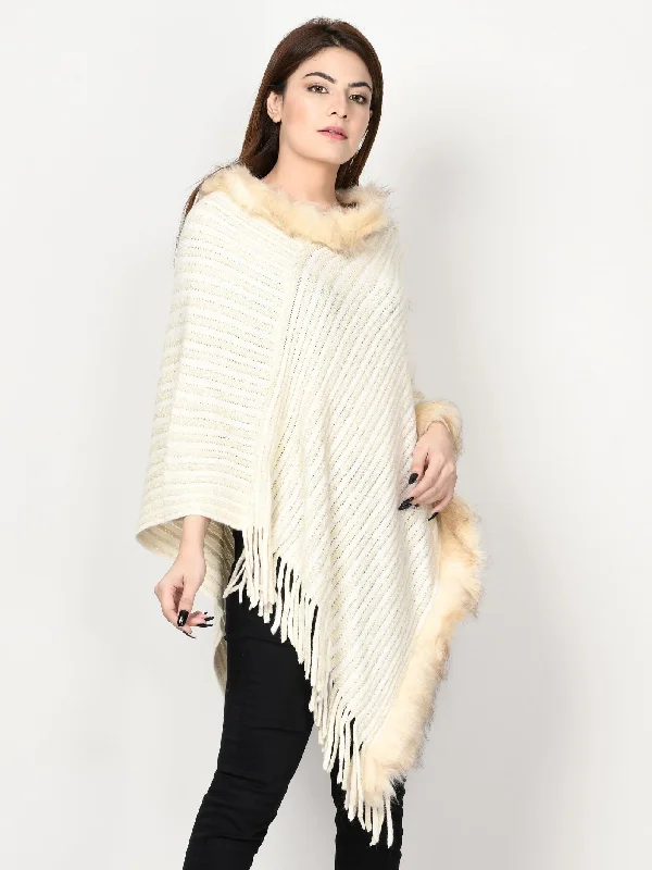 Shimmery Fur Poncho