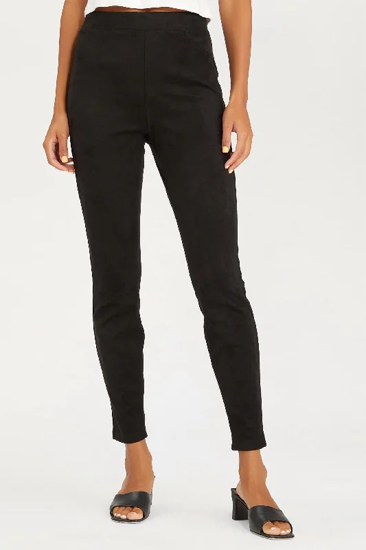 Runway Faux Suede Legging In Black