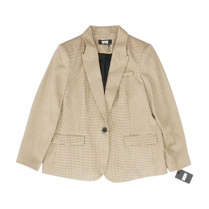 Tan Houndstooth Blazer