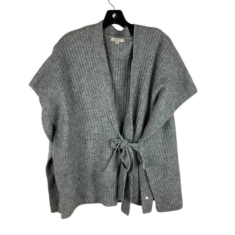 Sweater Cardigan By Loft In Grey, Size: Xs/S