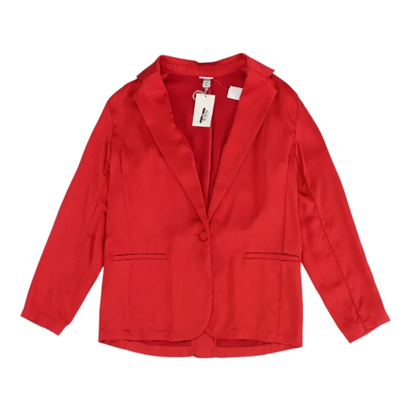 Red Solid Blazer