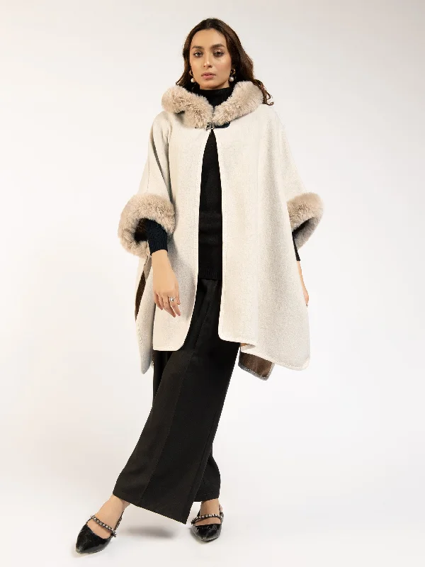 Faux Fur Poncho