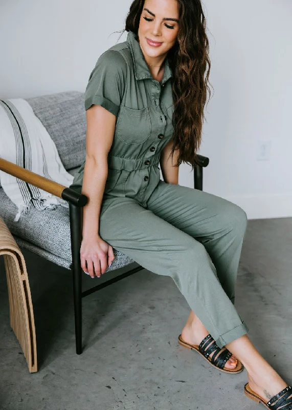 Olive Utility Jumpsuit