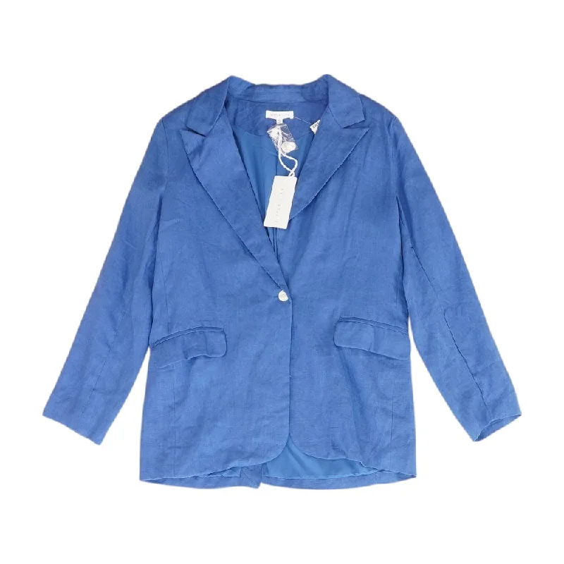 Blue Solid Blazer