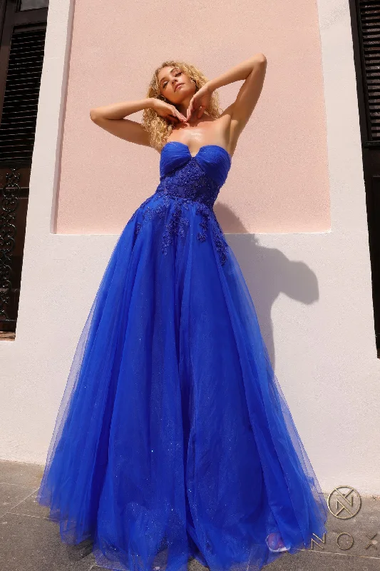 Nox Anabel T1326 Long Formal A Line Prom Dress