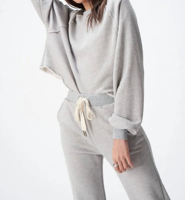 New Day Ahead Sweatshirt In Heather Grey