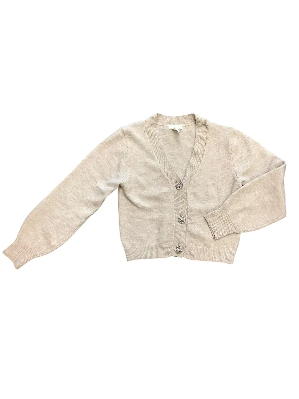 Sweater Cardigan By H&m In Tan, Size: M