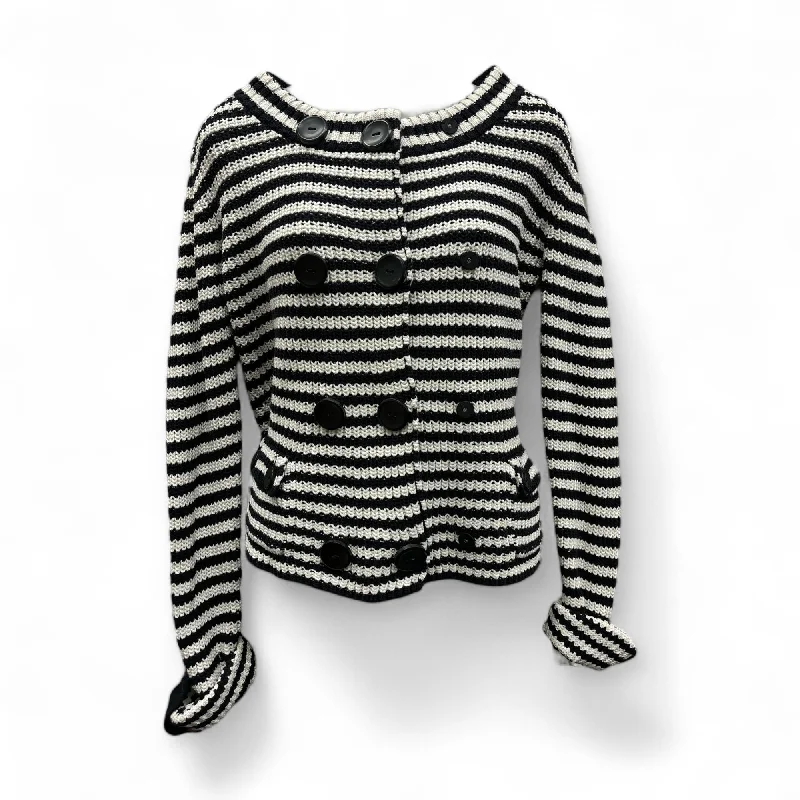 Sweater Cardigan By Talbots In Black & White, Size: Osfm