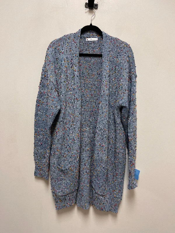 Sweater Cardigan By Clothes Mentor In Blue, Size: M