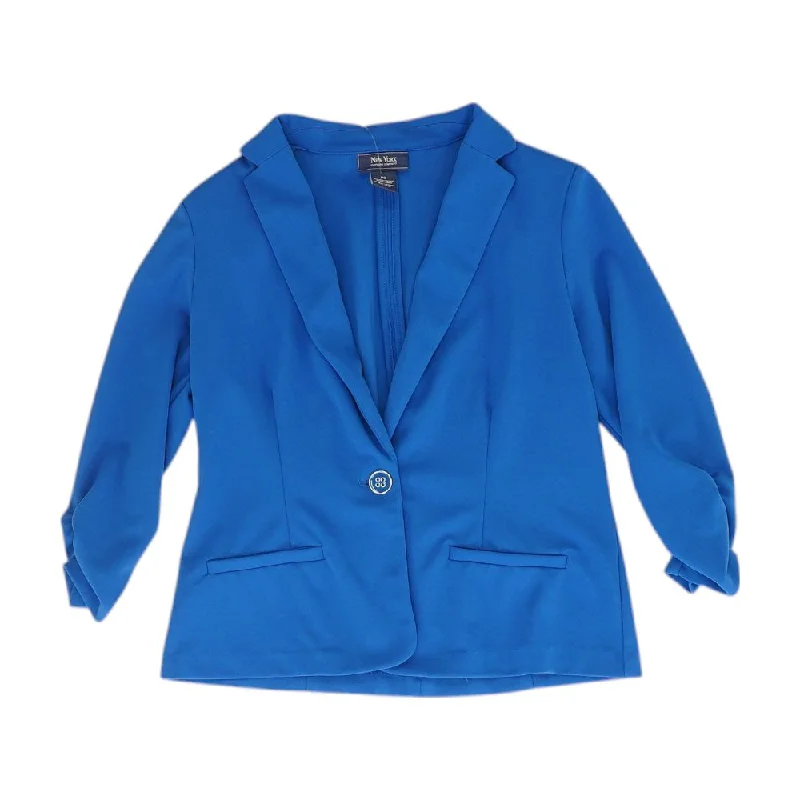 Blue Solid Blazer