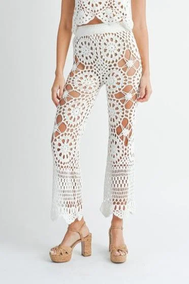 Main Character Moment Crochet Flare Pants