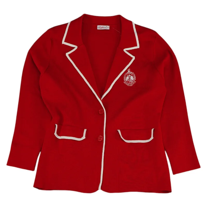 Red Solid Blazer