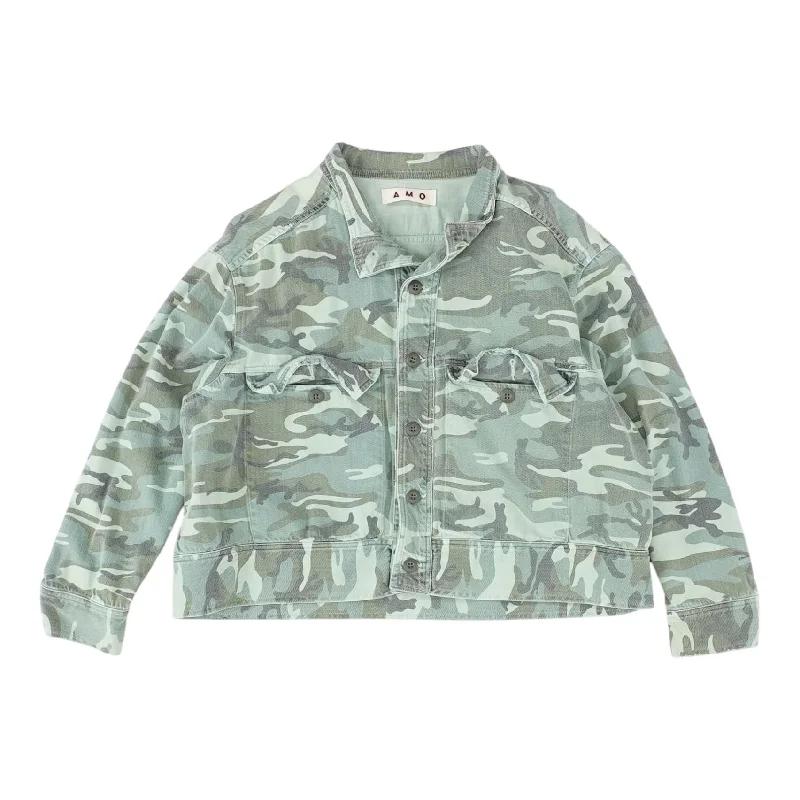 Green Camo Denim Jacket