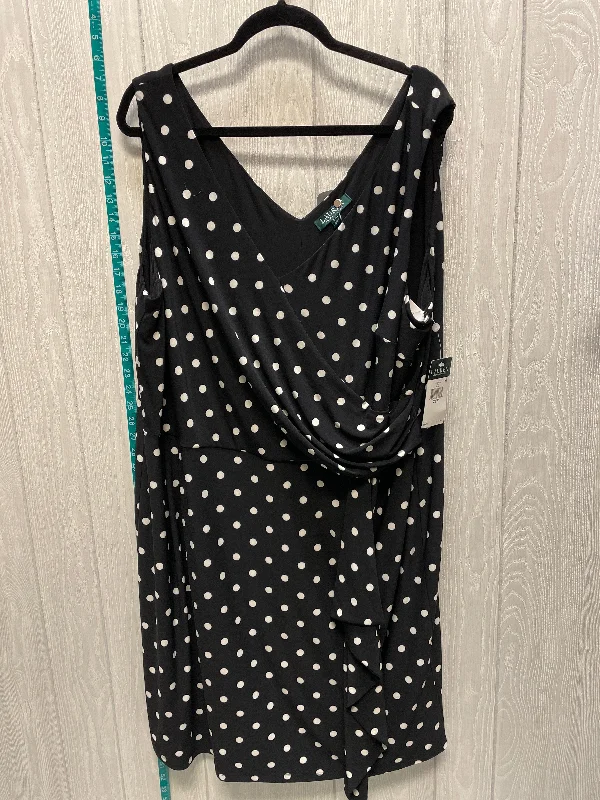 Dress Work By Lauren By Ralph Lauren In Polkadot Pattern, Size: 3x