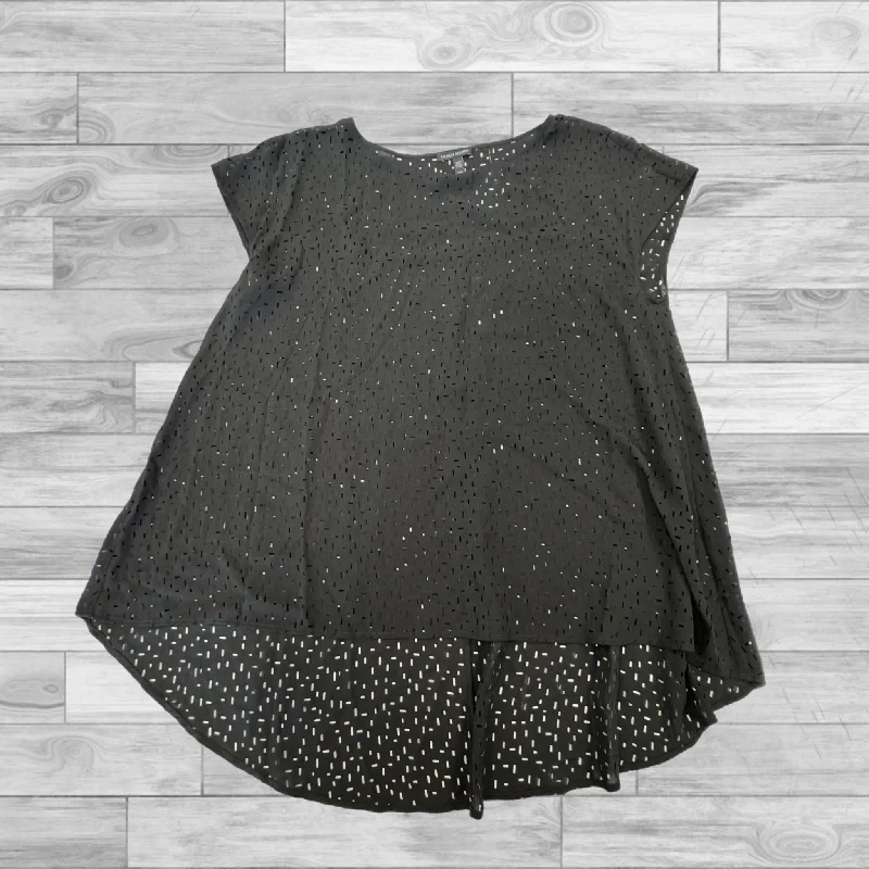 Black Top Short Sleeve Eileen Fisher, Size L