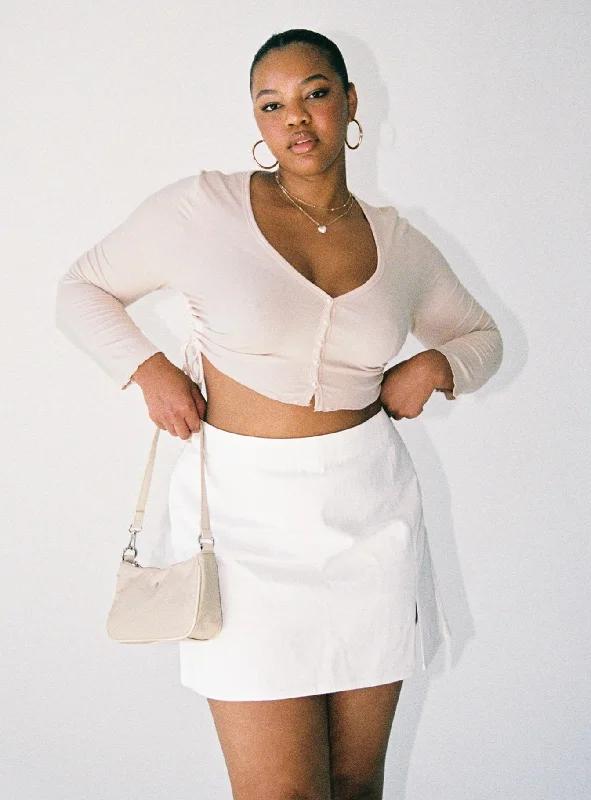 Madison Mini Skirt White Curve