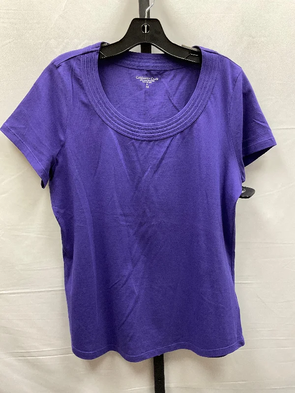 Purple Top Short Sleeve Coldwater Creek, Size L