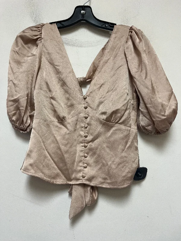 Tan Top Short Sleeve Abercrombie And Fitch, Size Xs