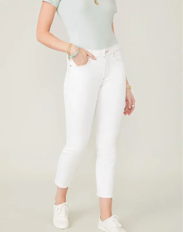 Ellington Slim Jean In Pearl White