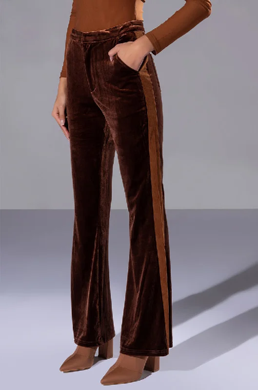 GABRIELLE VELVET FLARE TROUSER