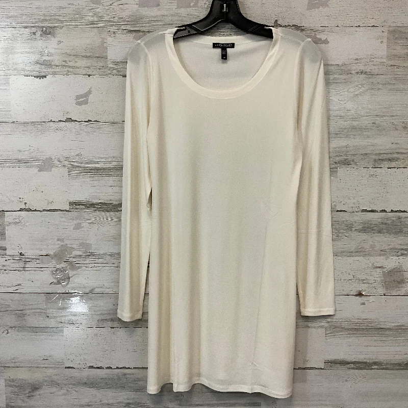 Top Long Sleeve By Eileen Fisher In Cream, Size: S