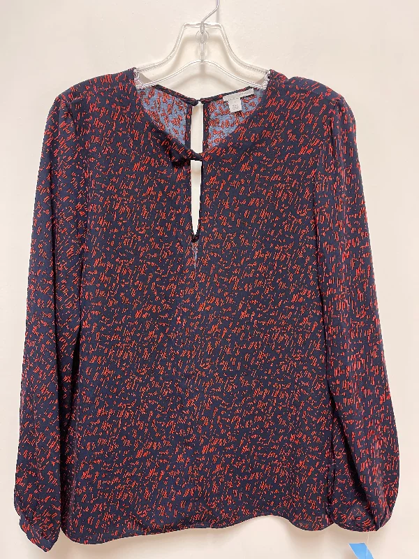 Top Long Sleeve By Halogen In Navy, Size: S