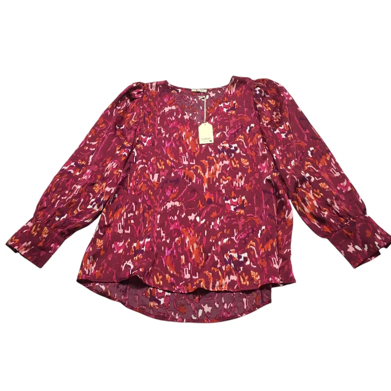 Top Long Sleeve By Jodifl In Pink & Red, Size: S