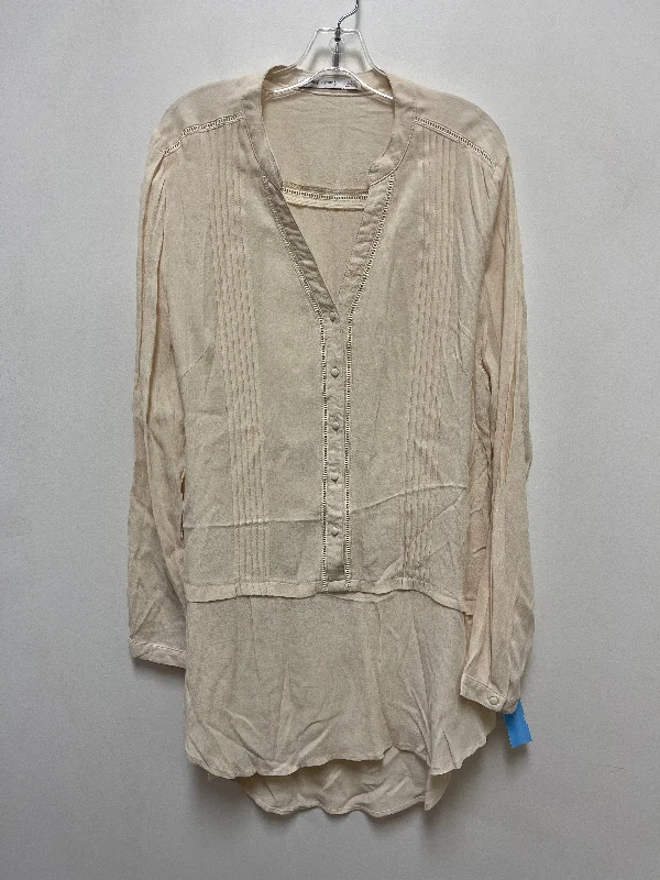 Tunic Long Sleeve By Bishop + Young In Cream, Size: L